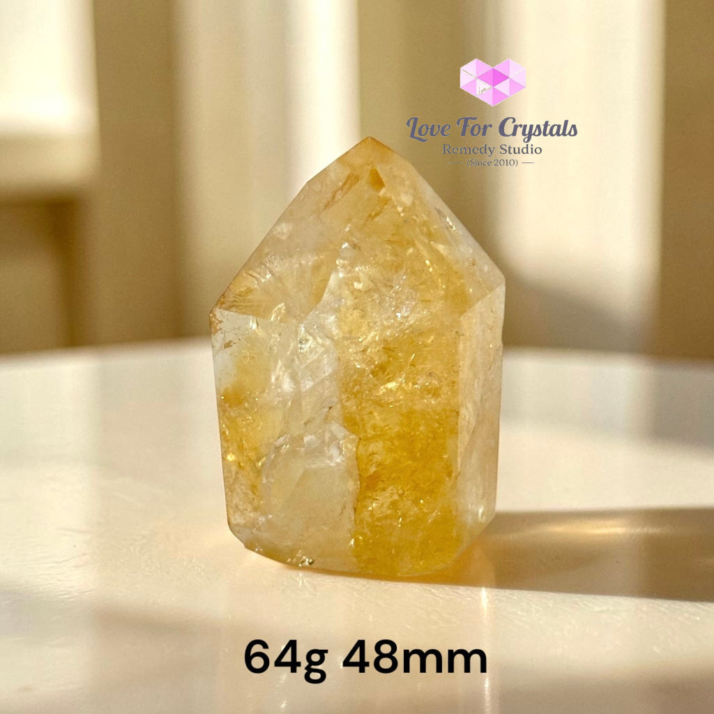 Citrine Polished Point Rio Grande Brazil (THE MONEY MANIFESTOR) - 64g 48mm - Citrine