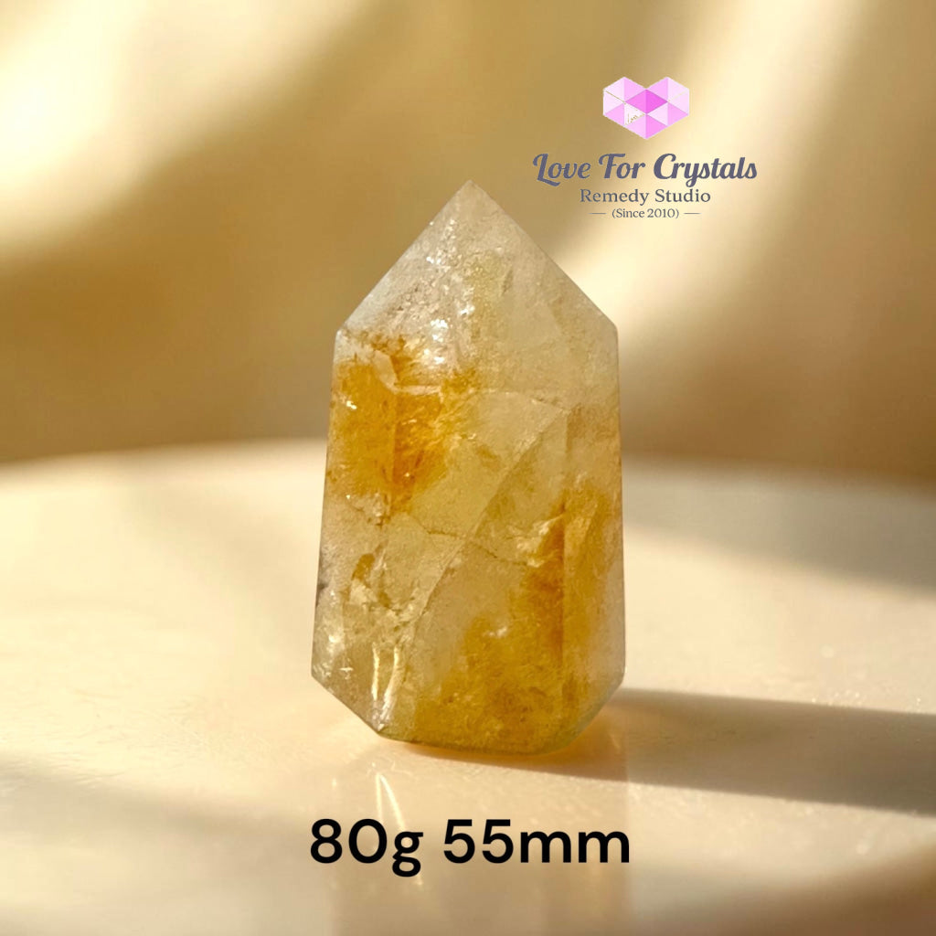 Citrine Polished Point Rio Grande Brazil (THE MONEY MANIFESTOR) - 80g 55mm - Citrine