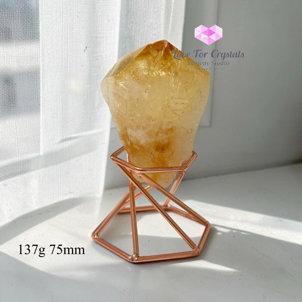 Citrine Raw Money Magnet with Stand (Encoded & Activated) - Citrine