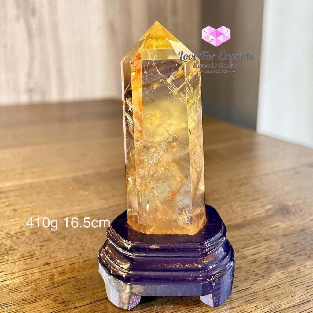 Citrine Tower Wealth Anchor Point (High Grade AAA) - 410g 16.5cm - Citrine