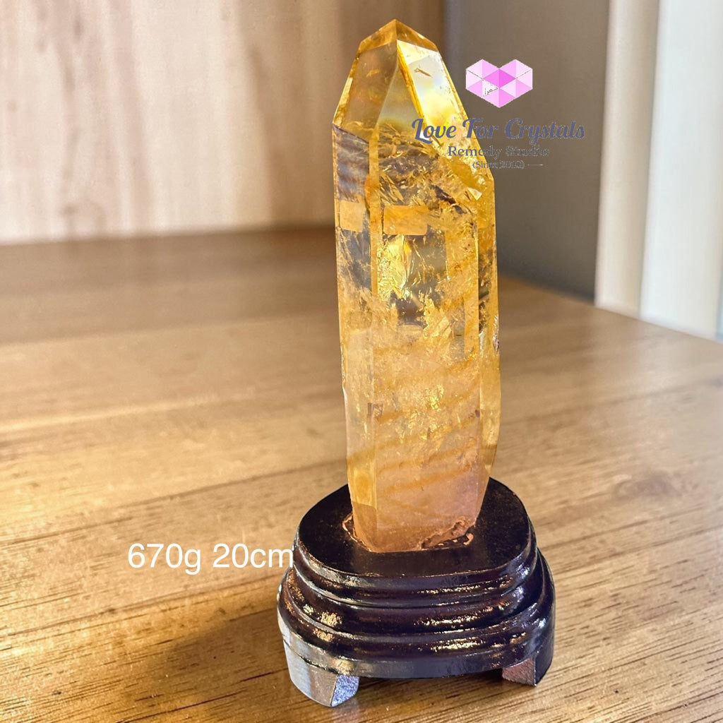 Citrine Tower Wealth Anchor Point (High Grade AAA) - 670g 20cm - Citrine