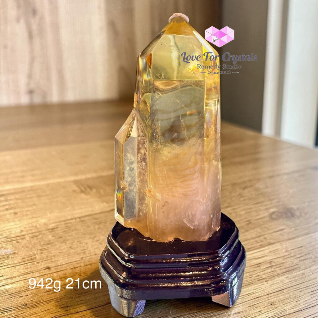 Citrine Tower Wealth Anchor Point (High Grade AAA) - 942g 21cm - Citrine