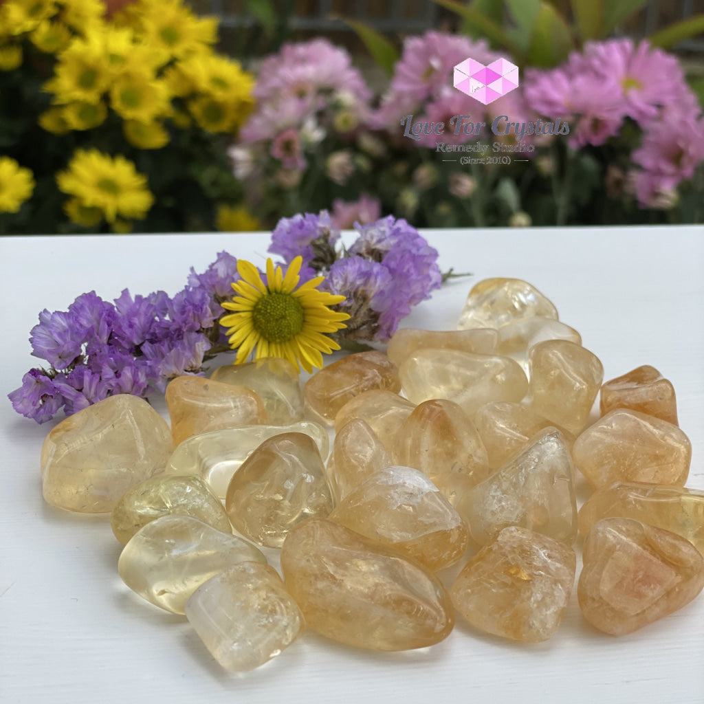 Citrine Tumbled (Brazil) Aaa (Per Pack) Stones
