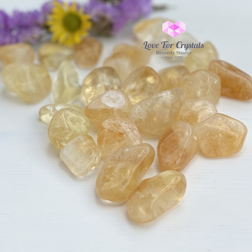 Citrine Tumbled (Brazil) Aaa (Per Pack) Stones