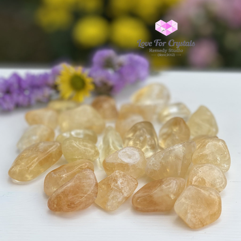 Citrine Tumbled (Brazil) Aaa (Per Pack) Pack Of 3 (20-35Mm) Stones