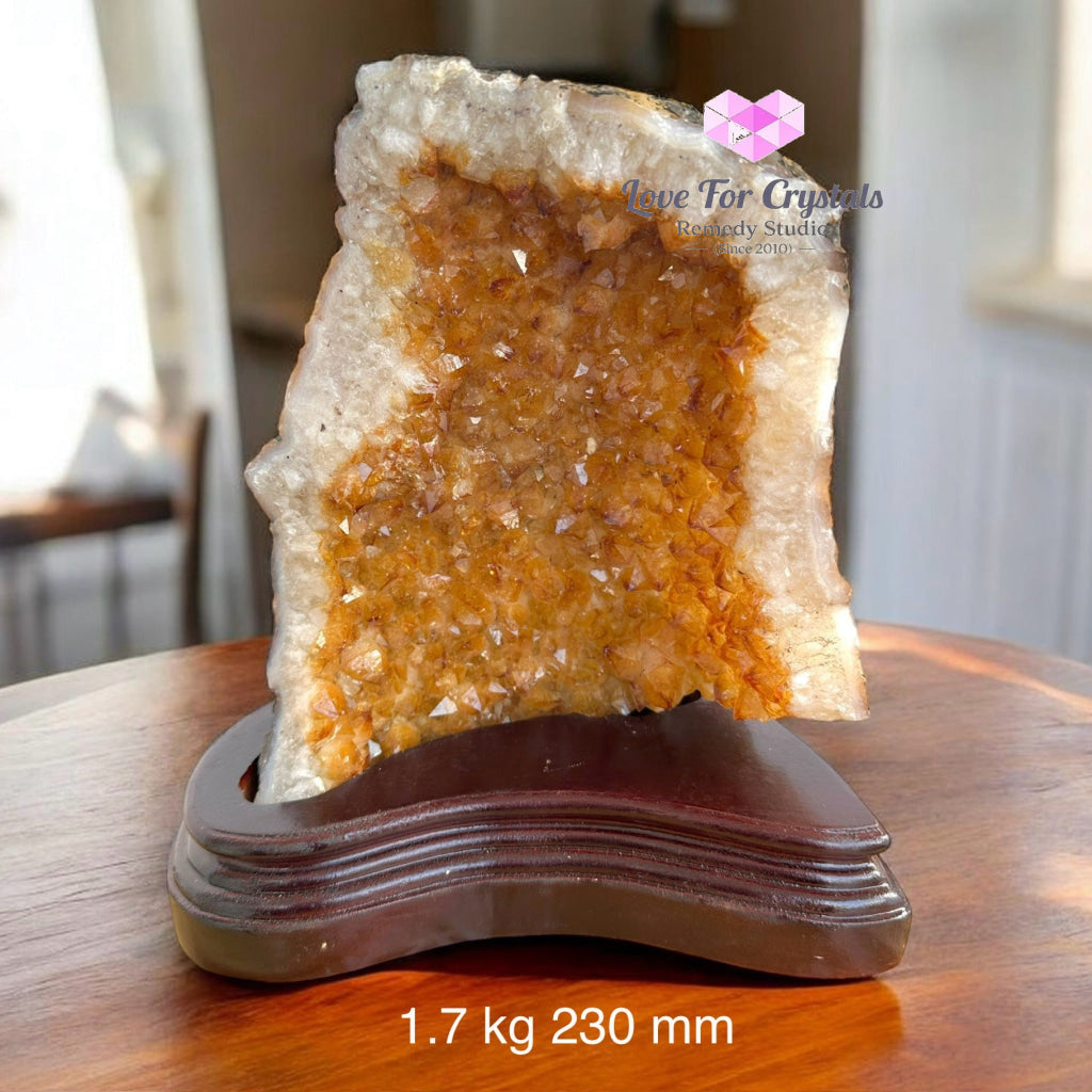 Citrine Wealth Anchor Clusters (Brazil) Encoded & Activated 1.7kg 230mm