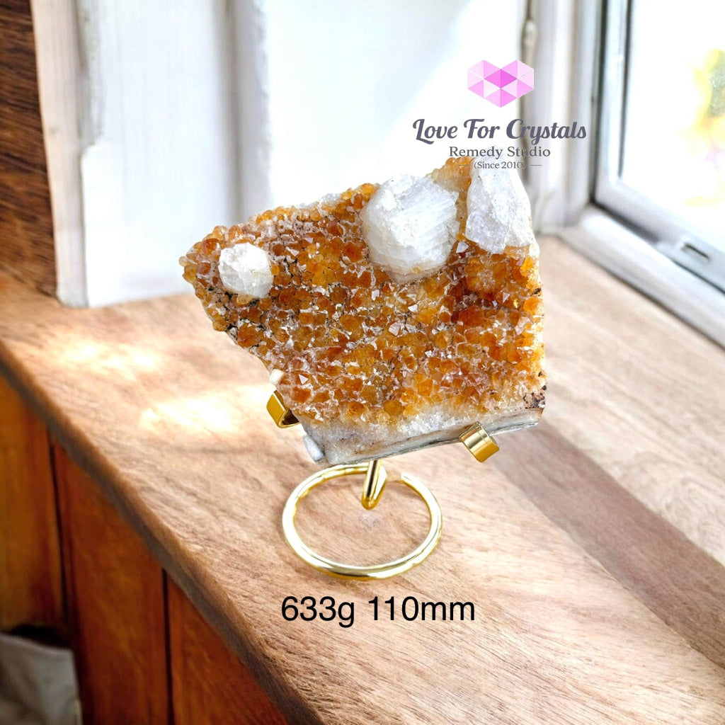 Citrine Wealth Anchor Clusters (Brazil) Encoded & Activated 633g 110mm
