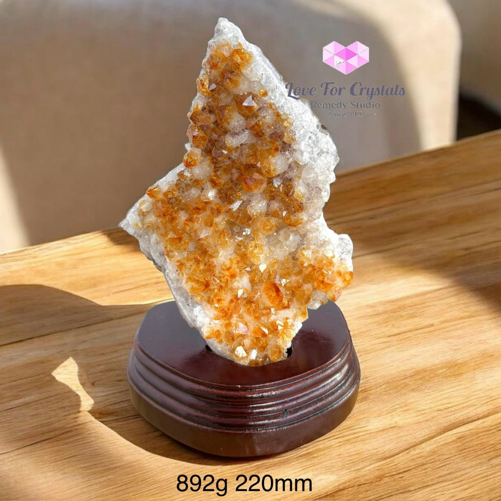 Citrine Wealth Anchor Clusters (Brazil) Encoded & Activated 892g 220mm