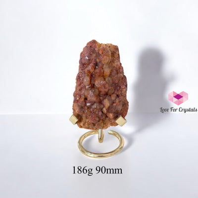 Citrine with Golden Rutile Cluster Natural & Rare (Overflow Keeper)Pre-coded Activated 186g 90mm Caves Geodes and