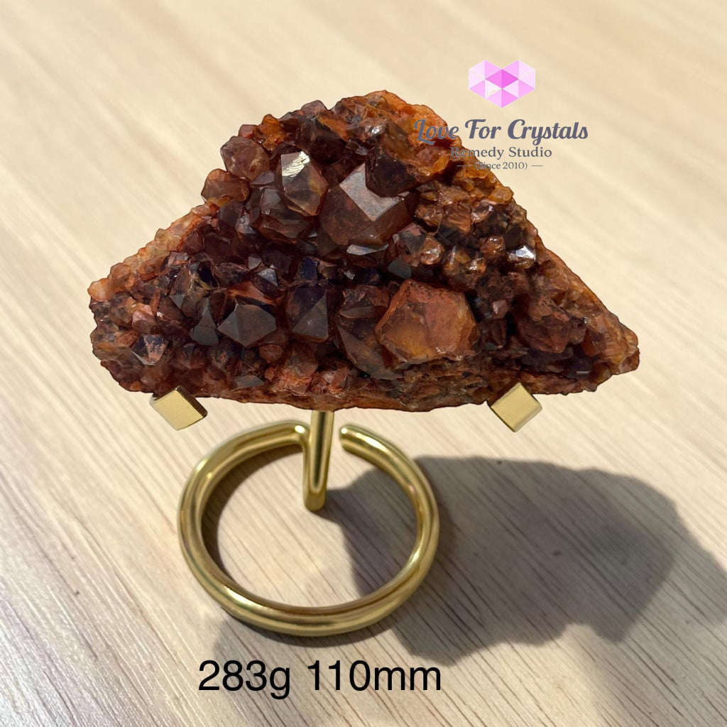 Citrine with Golden Rutile Cluster Natural & Rare (Overflow Keeper)Pre-coded Activated - 283g 110mm - Caves Geodes and