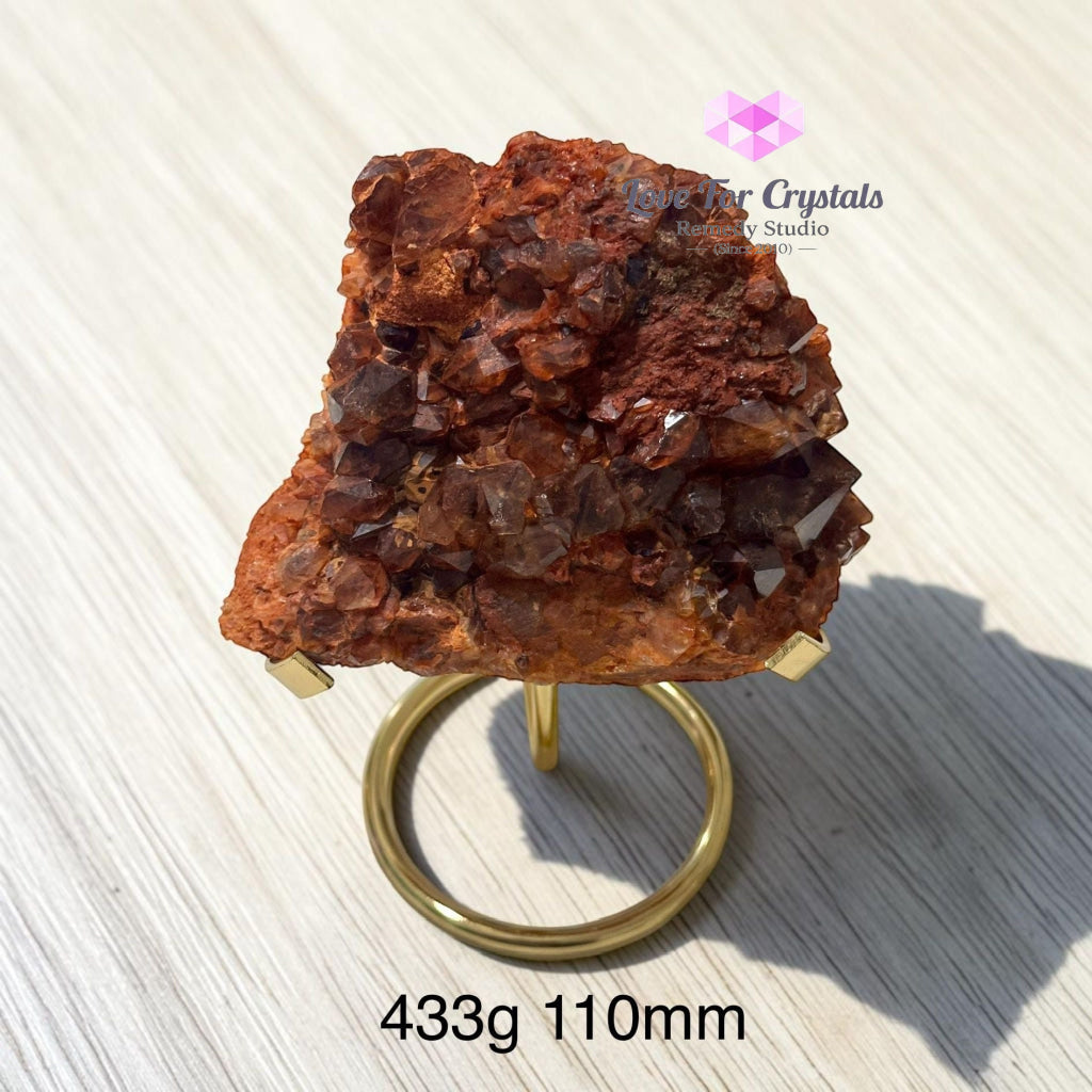 Citrine with Golden Rutile Cluster Natural & Rare (Overflow Keeper)Pre-coded Activated - 433g 110mm - Caves Geodes and