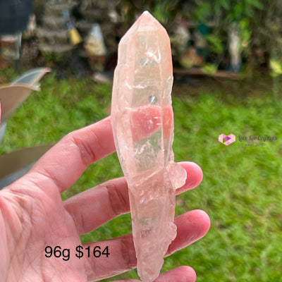 Clear Pink Lemurian Seed Crystal (Brazil) Aaaa Grade Medium To Large Pieces 78G 85Mm Raw Stones
