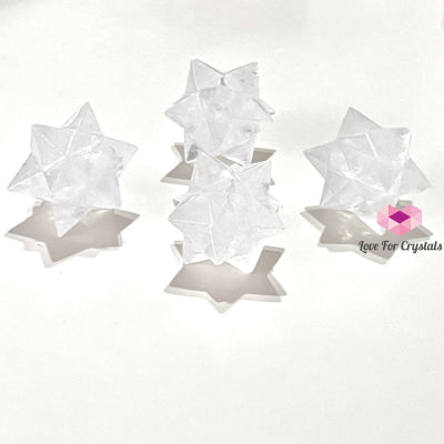 Clear Quartz 12-Point Merkaba Asteroid (30Mm) Polished Crystals