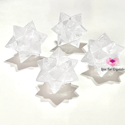 Clear Quartz 12-Point Merkaba Asteroid (30Mm) Polished Crystals