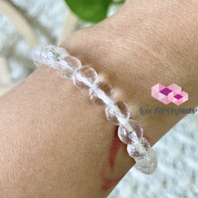 Clear Quartz 6Mm Faceted Bracelet Bracelets
