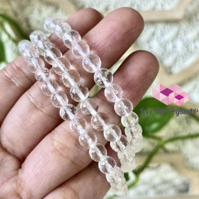 Clear Quartz 6Mm Faceted Bracelet Bracelets
