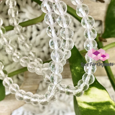 Clear Quartz 6Mm Faceted Bracelet Bracelets