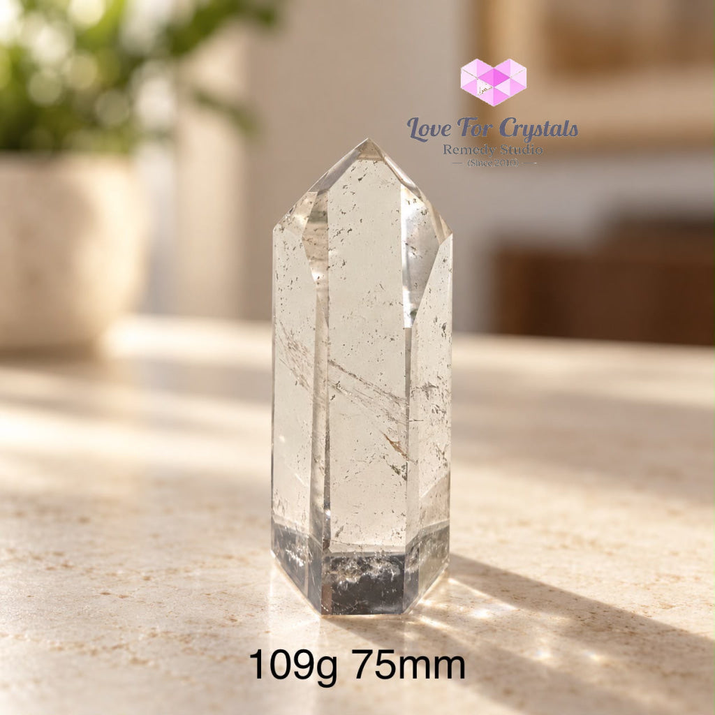 Clear Quartz AAA Tower (Brazil) - 109g 75mm - Clear quartz
