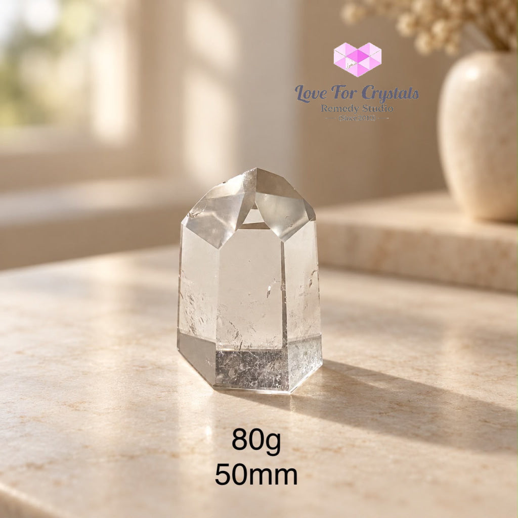 Clear Quartz AAA Tower (Brazil) - 80g 50mm - Clear quartz