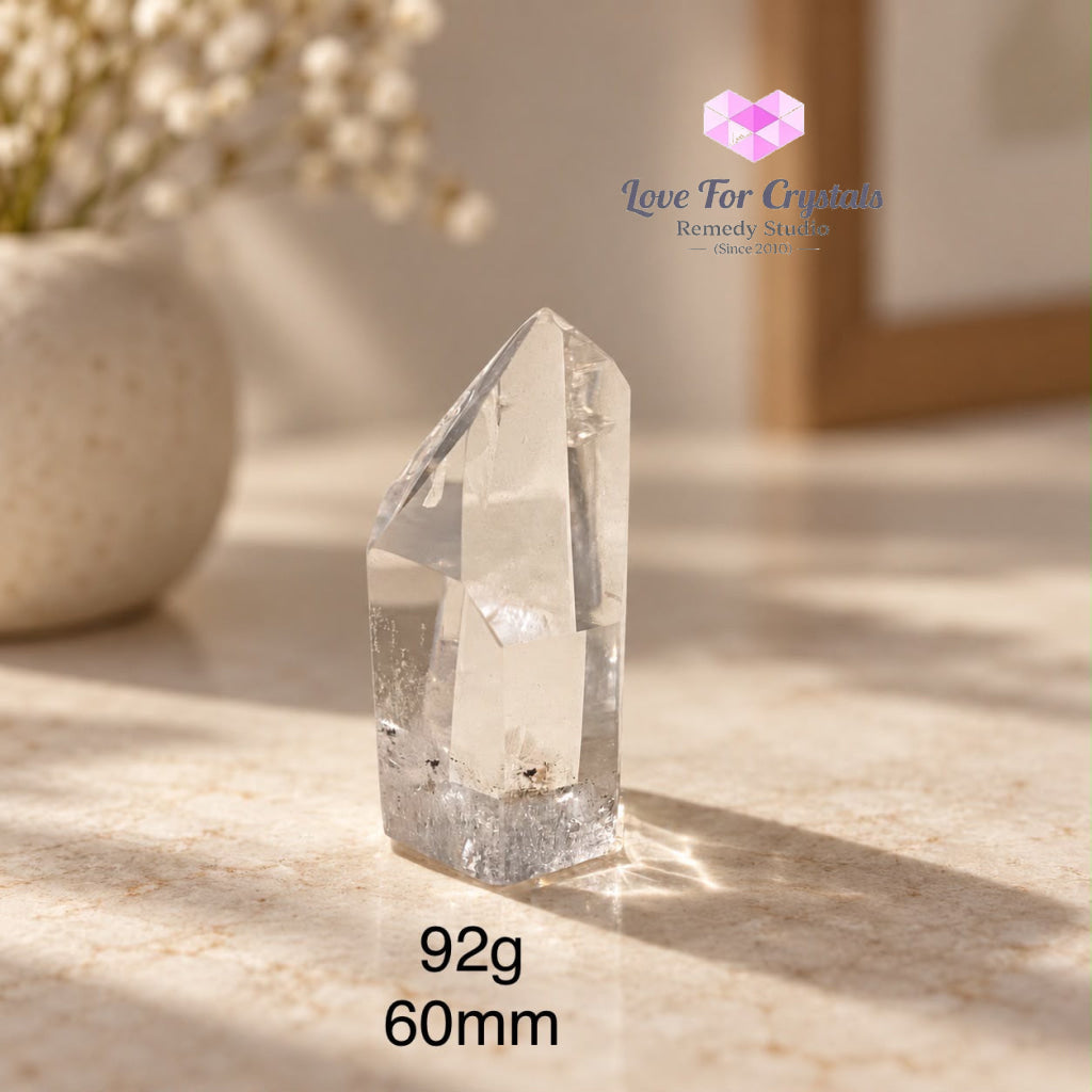 Clear Quartz AAA Tower (Brazil) - 92g 60mm - Clear quartz