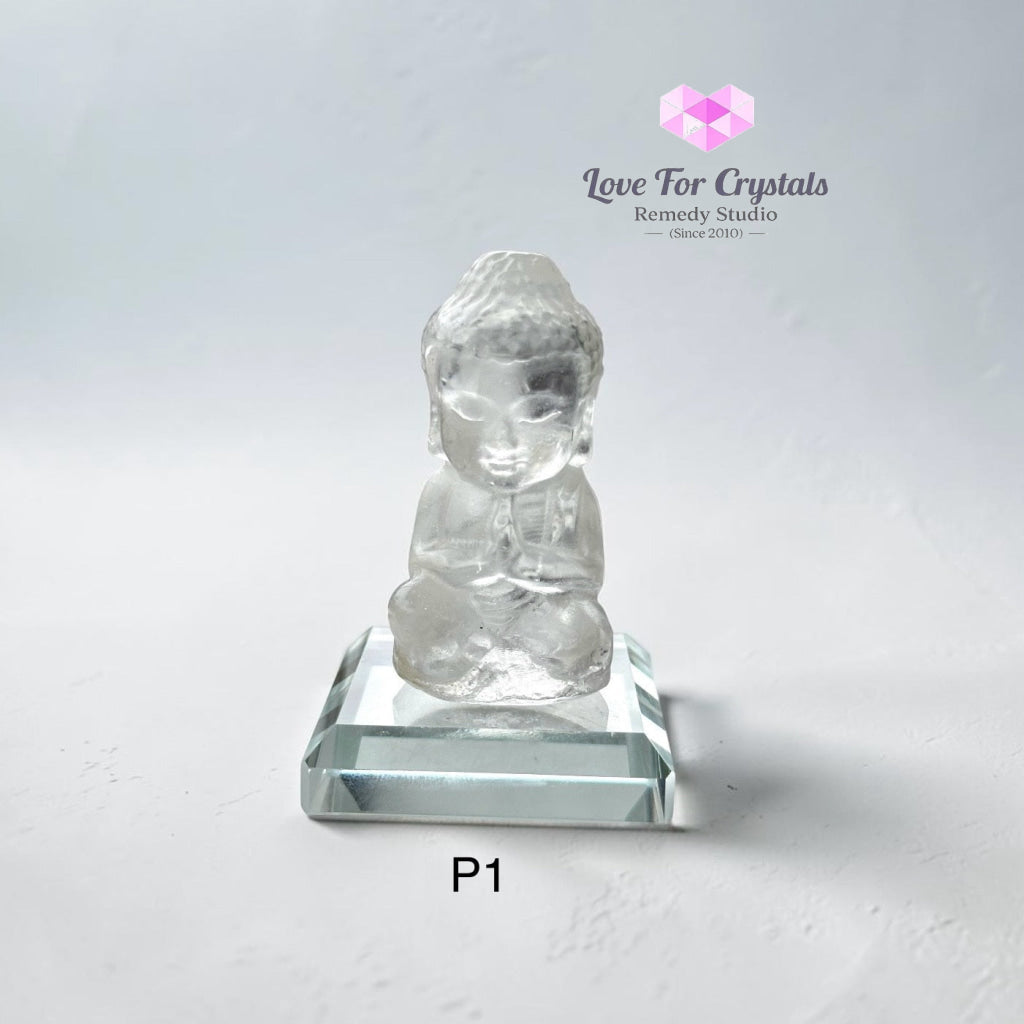 Clear Quartz Carved Buddha 45mm - Photo 1 - Clear quartz