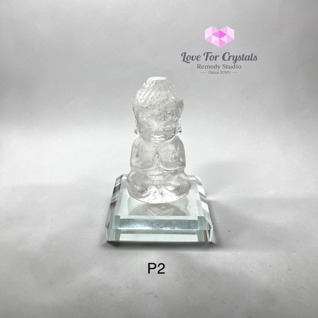 Clear Quartz Carved Buddha 45mm - Photo 2 - Clear quartz