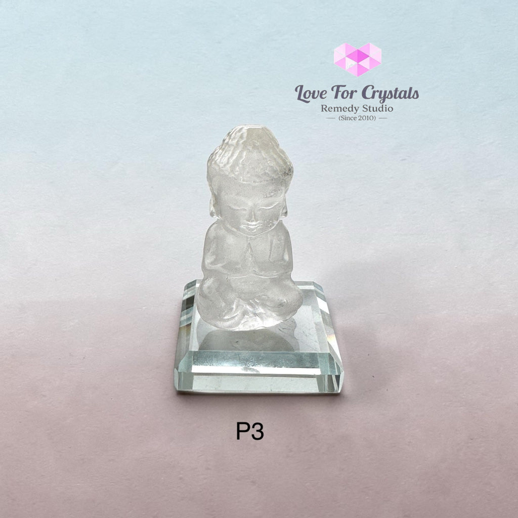 Clear Quartz Carved Buddha 45mm - Photo 3 - Clear quartz