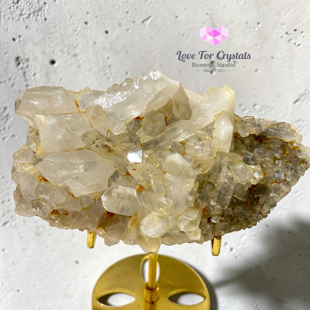 Clear Quartz Clusters on Stand (Brazil) - Clear quartz
