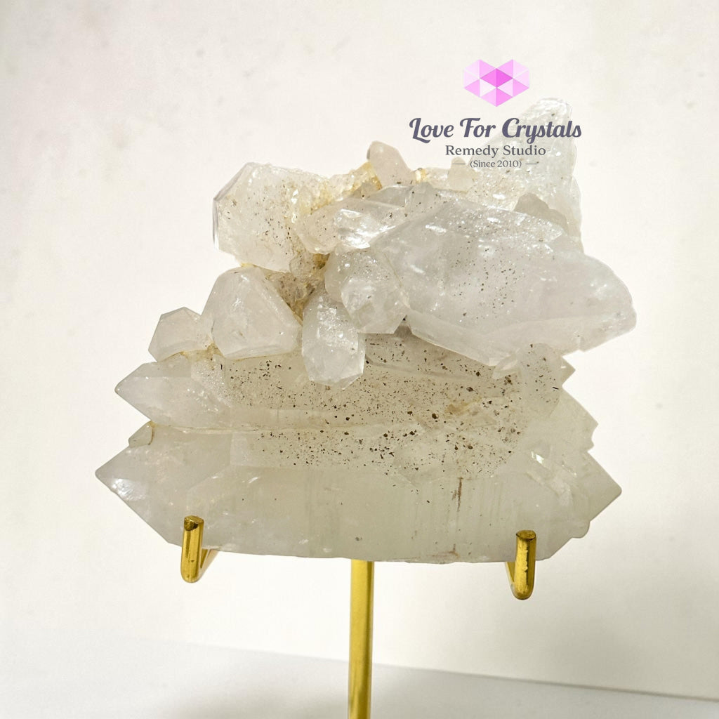 Clear Quartz Clusters on Stand (Brazil) - Clear quartz