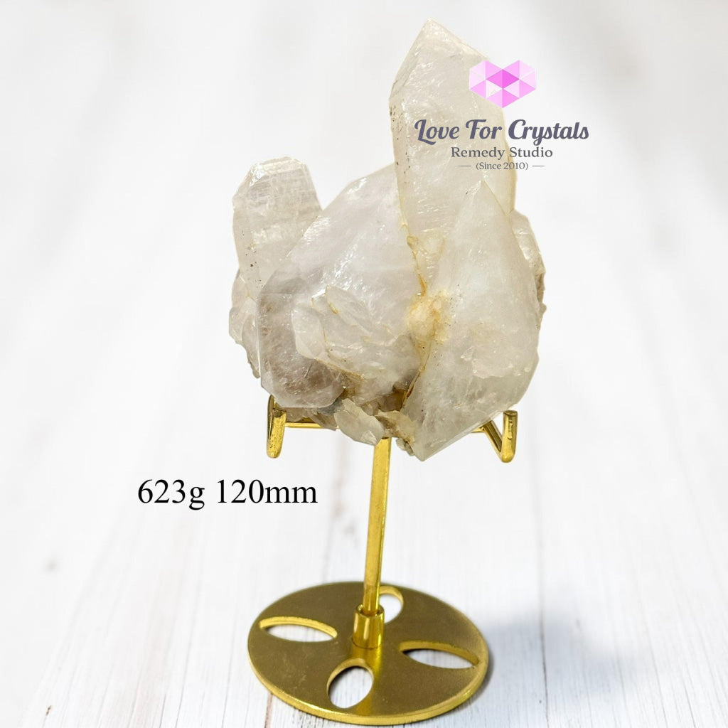 Clear Quartz Clusters on Stand (Brazil) - 623g 120mm - Clear quartz