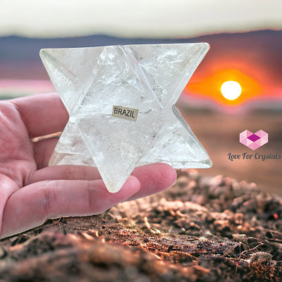Clear Quartz Crystal Merkaba (Brazil) 9Cm 250G 90Mm Polished Stones