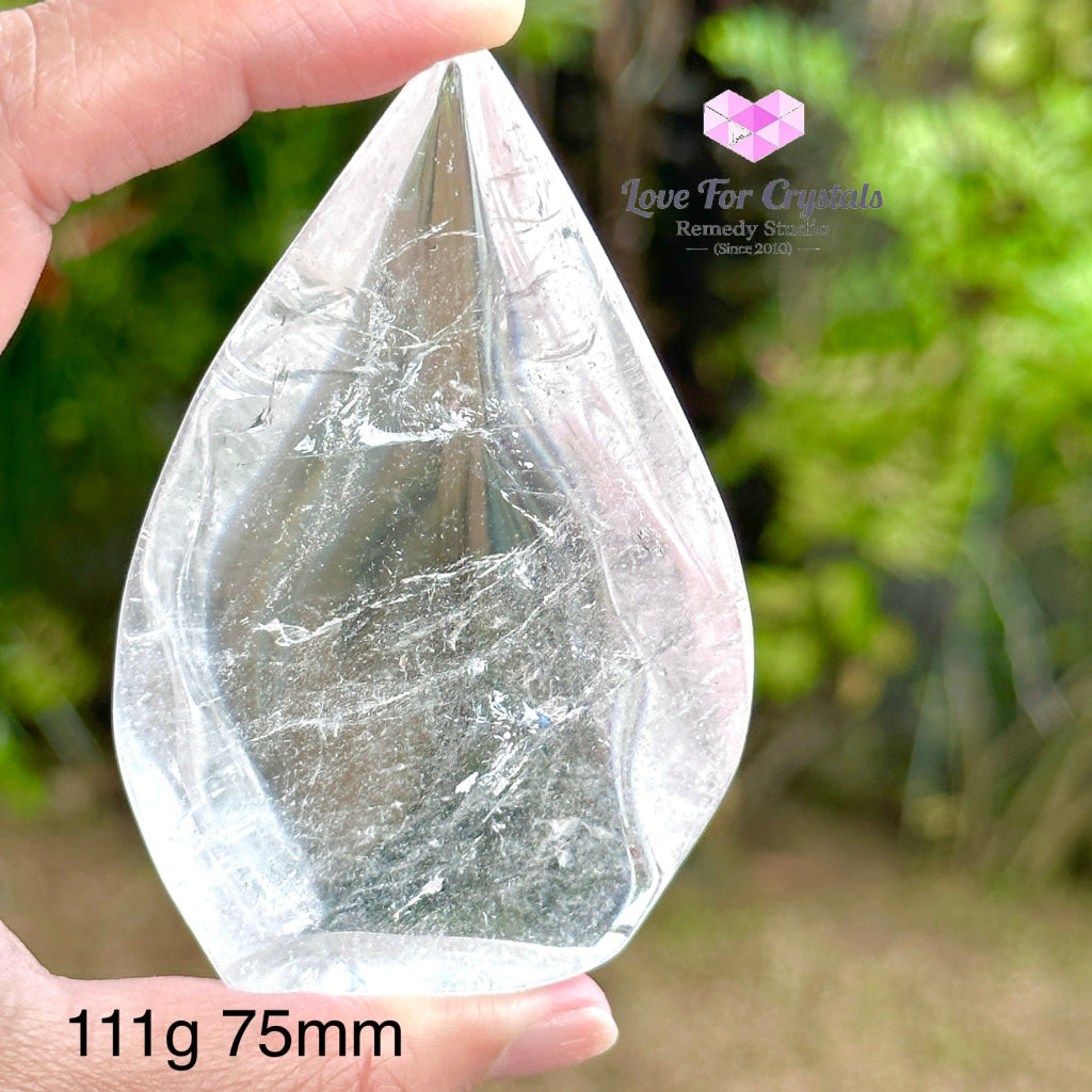 Clear Quartz Flames (Brazil) 111G 75Mm Polished Crystals
