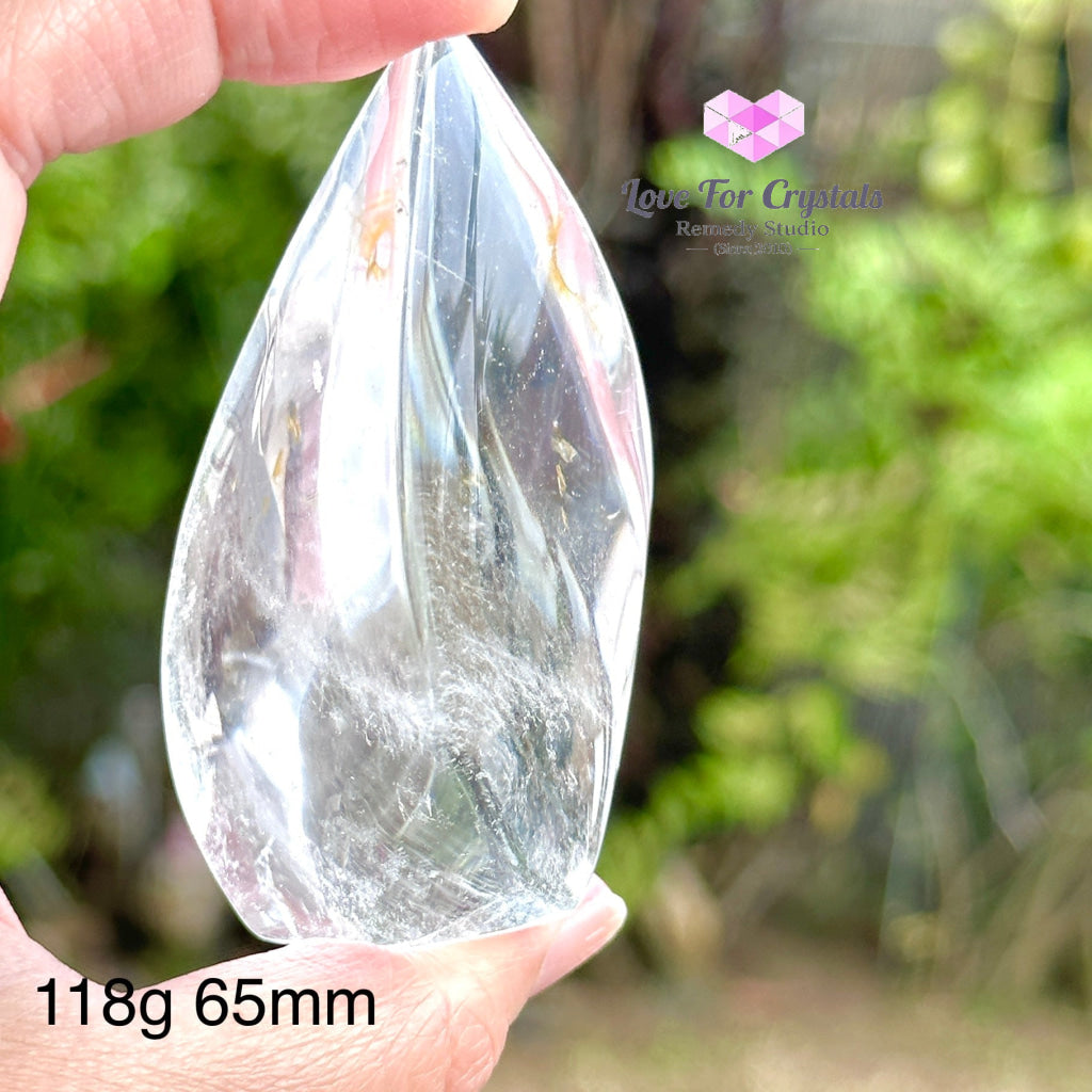 Clear Quartz Flames (Brazil) 118G 65Mm Polished Crystals