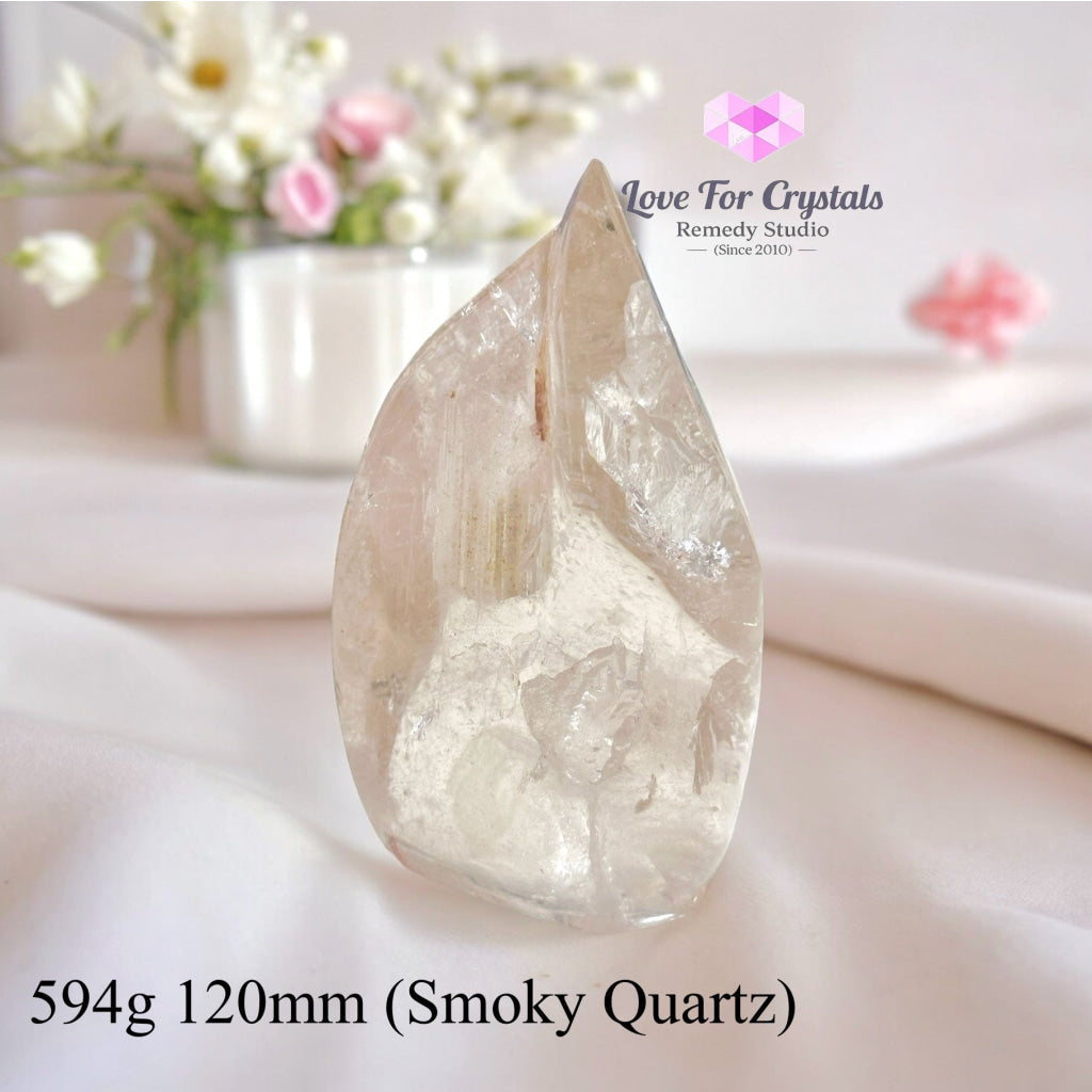 Clear Quartz Flames (Brazil) 594G 120Mm (Smoky Quartz) Polished Crystals