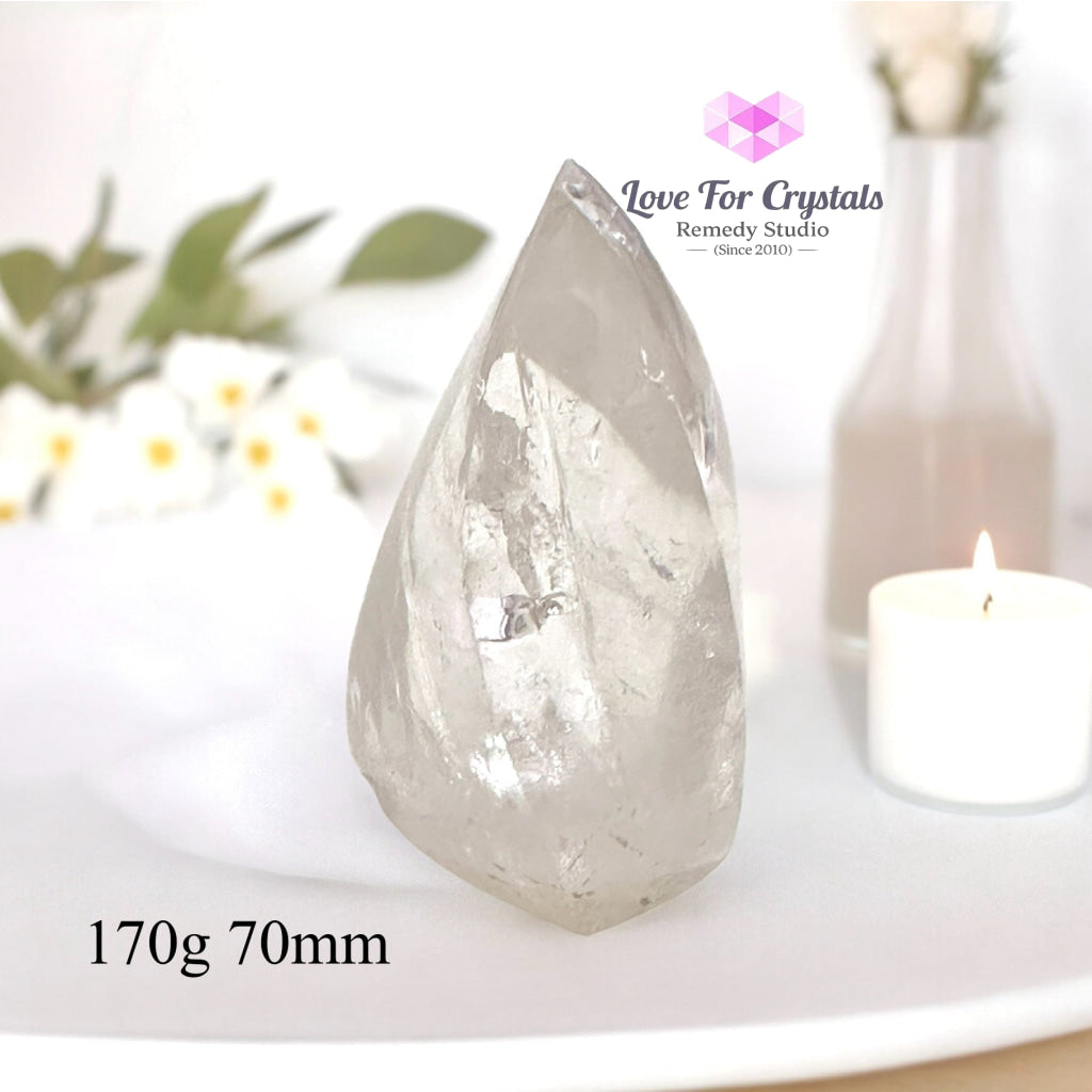 Clear Quartz Flames (Brazil) 170G 70Mm (Aaa Grade) Polished Crystals