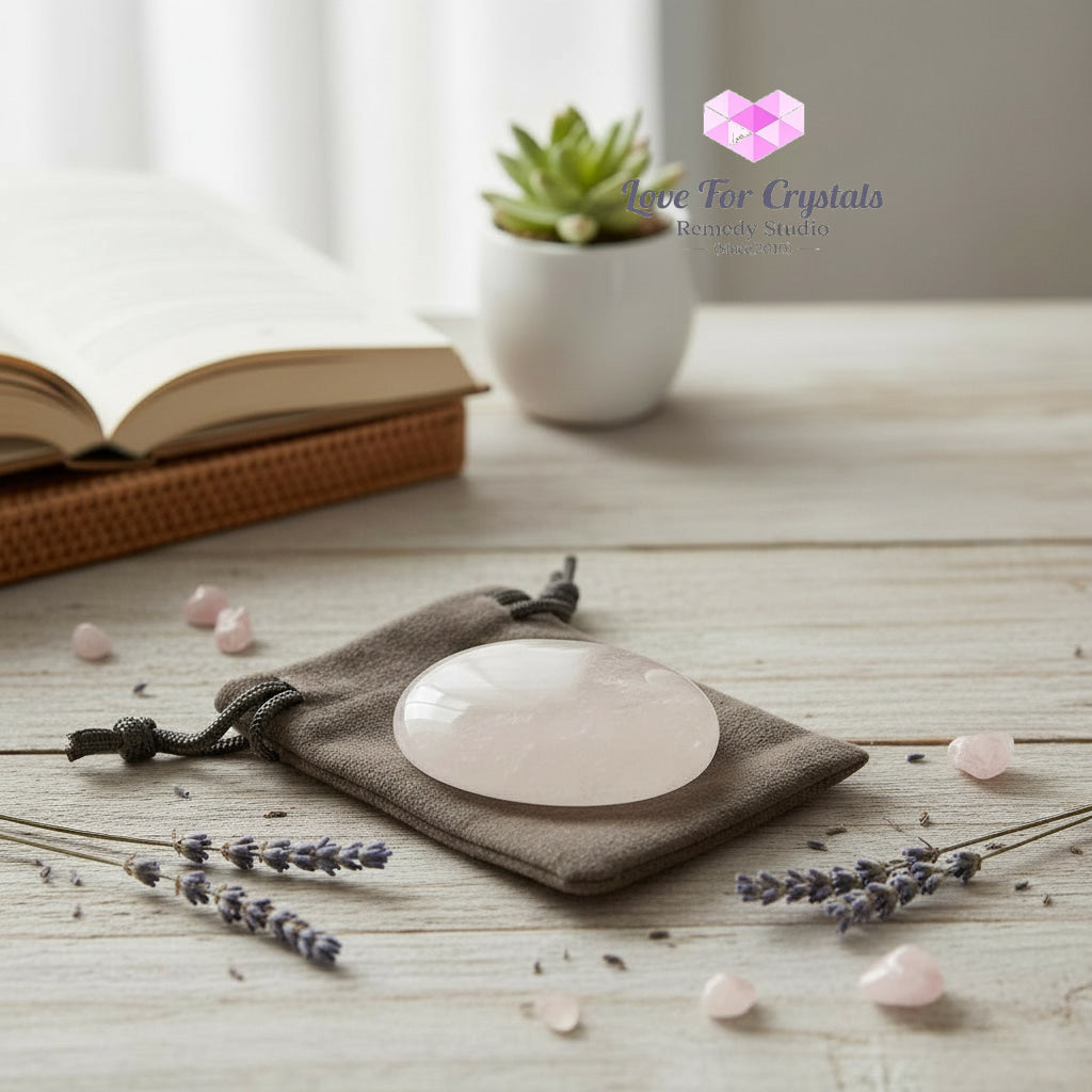 Clear Quartz Intention Amplifier Palm Stone 45mm (Encoded & activated) Random Piece (45mm) Palm stone