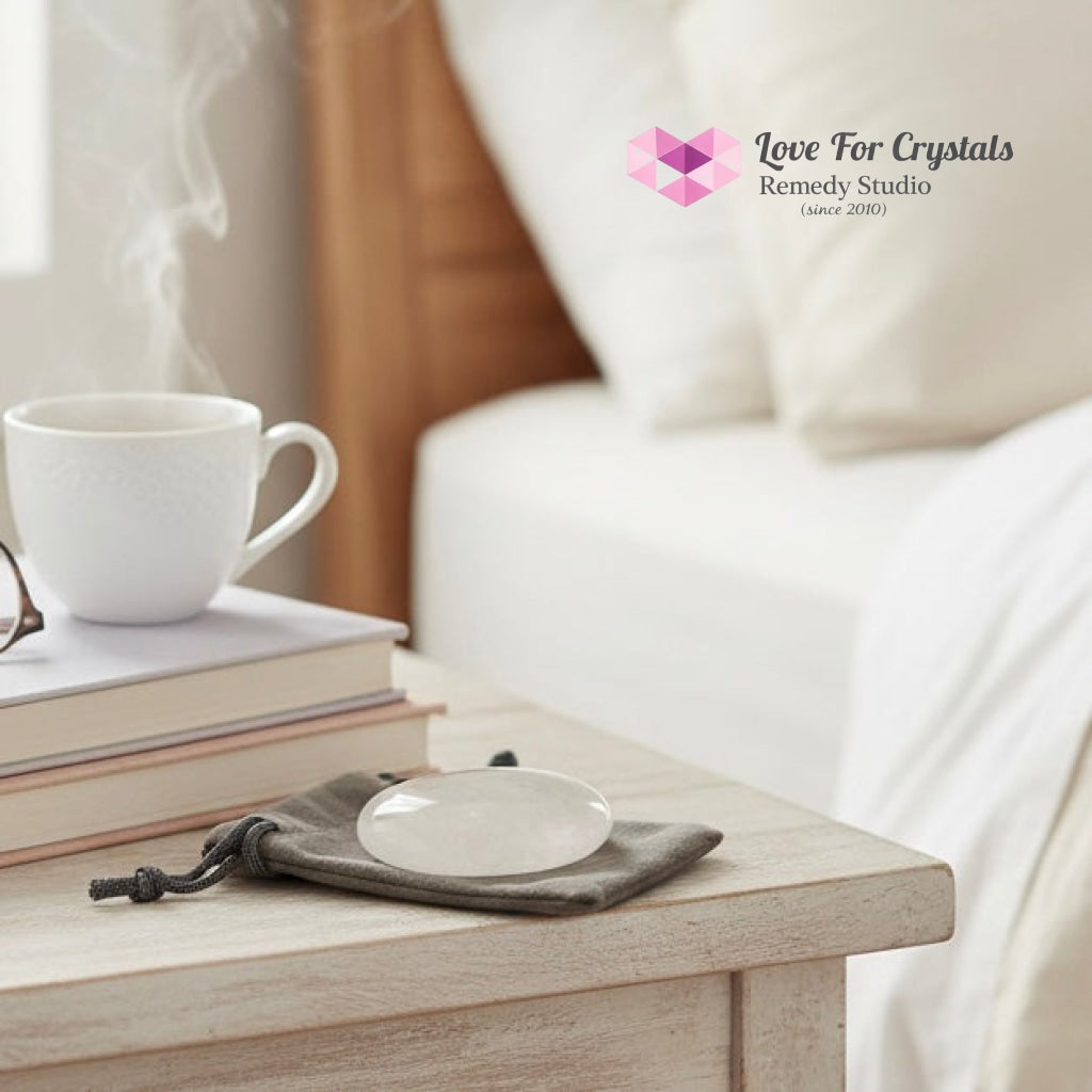 Clear Quartz Intention Amplifier Palm Stone 45mm (Encoded & activated) Random Piece (45mm) Palm stone