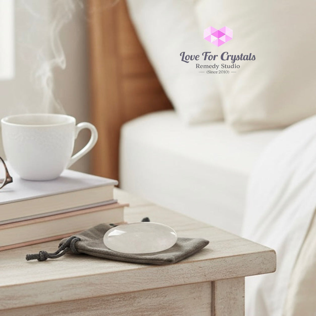 Clear Quartz Intention Amplifier Palm Stone 45mm (Encoded & activated) Random Piece (45mm) Palm stone