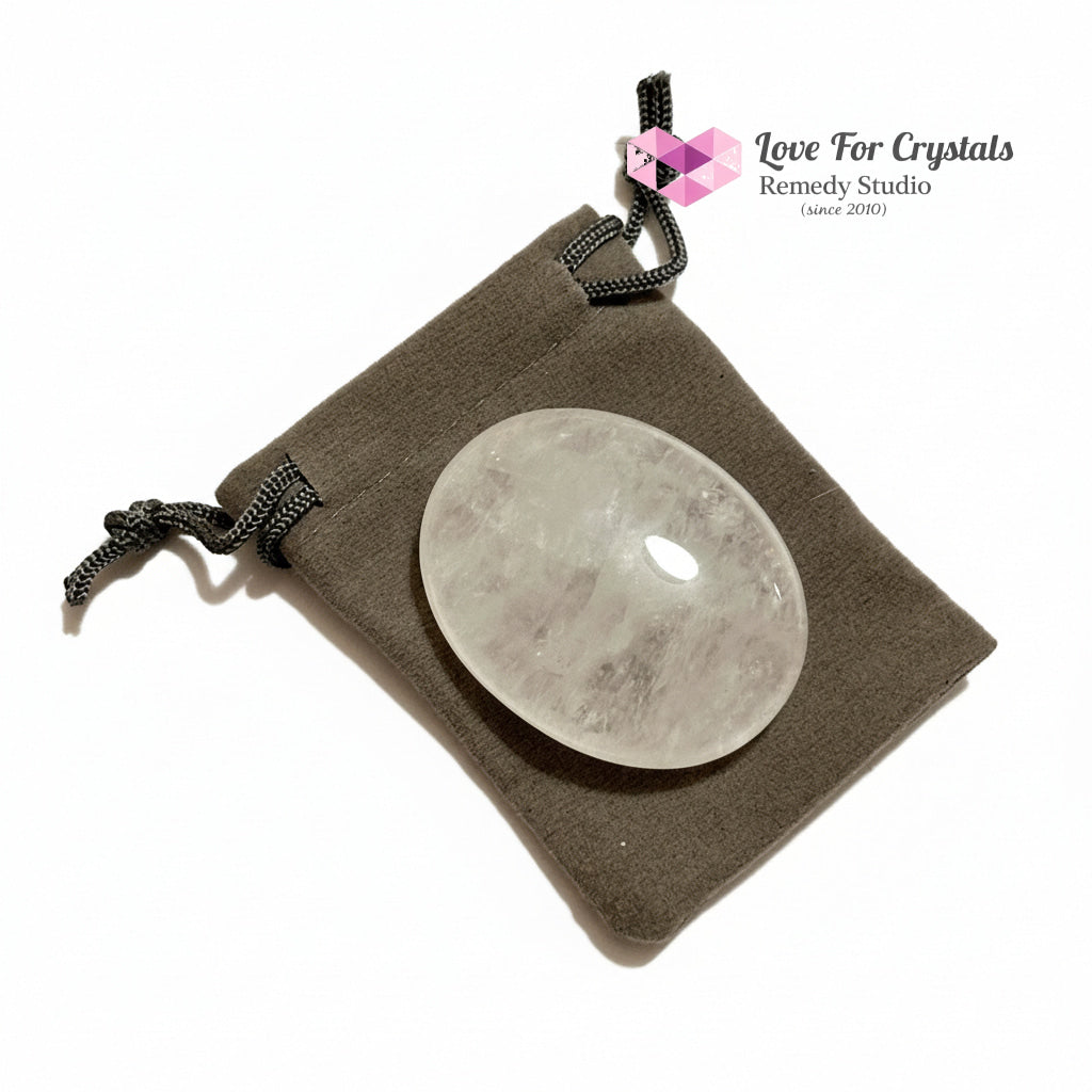 Clear Quartz Intention Amplifier Palm Stone 45mm (Encoded & activated) Random Piece (45mm) Palm stone