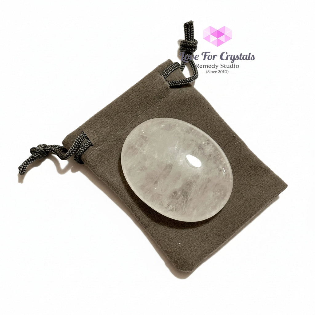 Clear Quartz Intention Amplifier Palm Stone 45mm (Encoded & activated) Random Piece (45mm) Palm stone