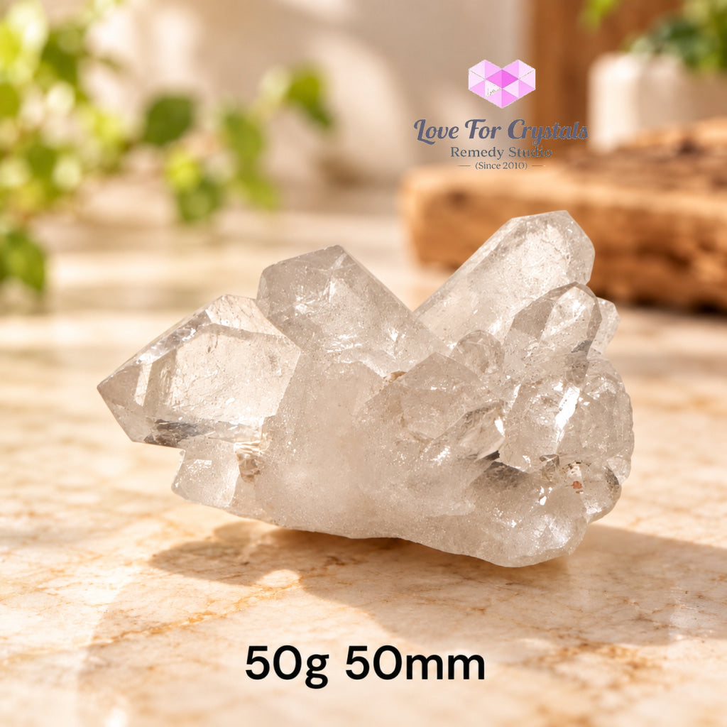 Clear Quartz Mini Clusters AAA (Brazil) - 50g 50mm - Clear quartz