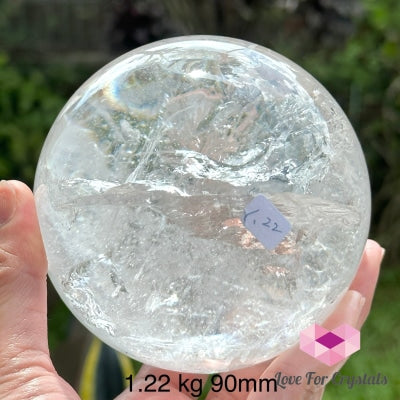 Clear Quartz Sphere With Rainbow (Brazil) 1.22 Kg 90Mm (Aaaa)