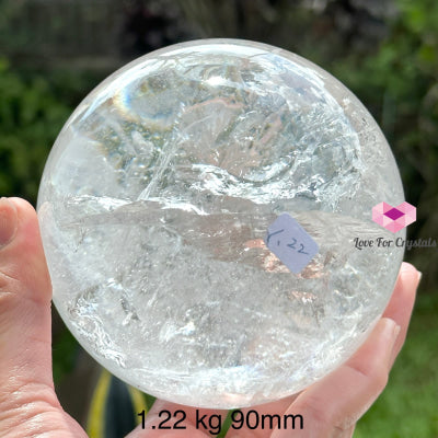 Clear Quartz Sphere With Rainbow (Brazil) 1.22 Kg 90Mm (Aaaa)