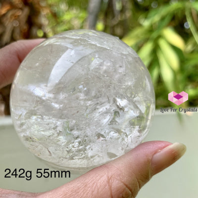 Clear Quartz Sphere With Rainbow (Brazil)