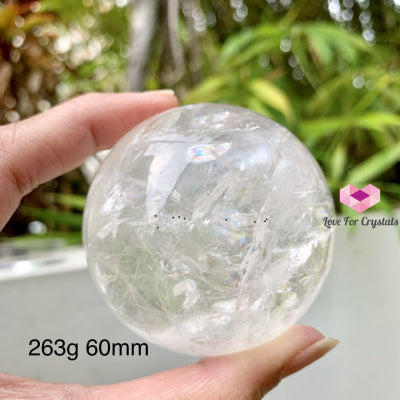 Clear Quartz Sphere With Rainbow (Brazil)