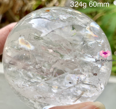 Clear Quartz Sphere With Rainbow (Brazil)