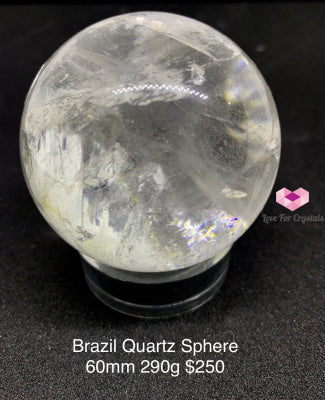 Clear Quartz Sphere With Rainbow (Brazil)