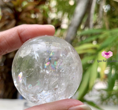 Clear Quartz Sphere With Rainbow (Brazil)