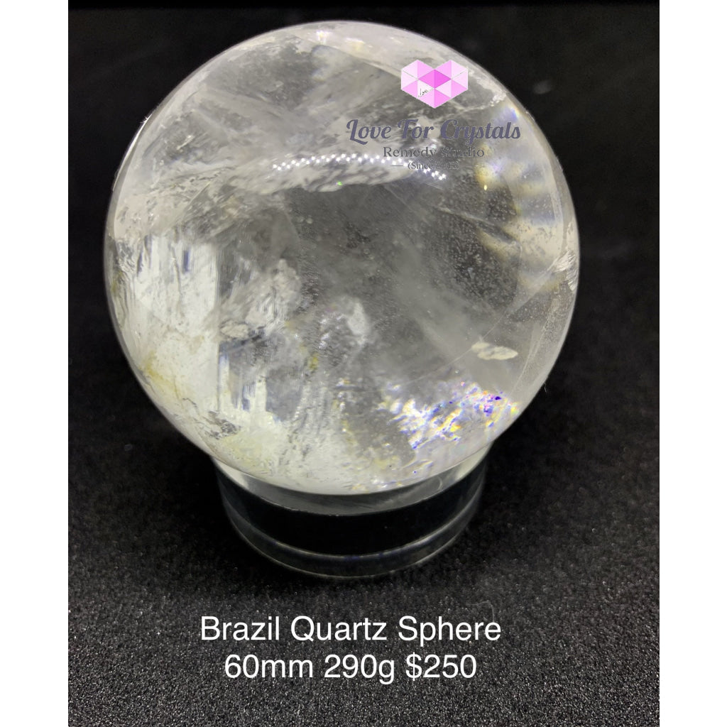 Clear Quartz Sphere With Rainbow (Brazil)