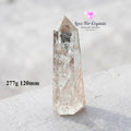 Clear Quartz Tower Anchor Point NO Stand (Premium AAA Grade) - 277g 120mm - Clear quartz